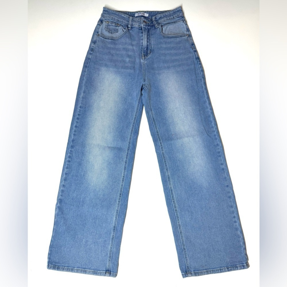 HDLTE Women's  Wide Leg Baggy Jeans Size- XS